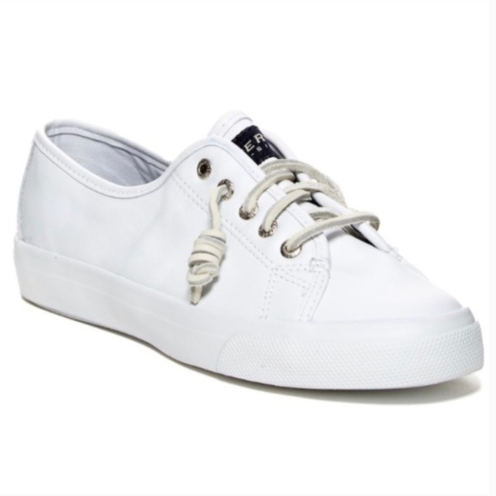 Sperry Topsider Seacoast White Leather Sneakers
